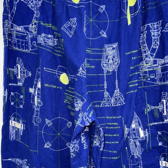 Disney Store Star Wars Flannel Pajama Lounge Pants Mens Size XL Blue Darth Vader - Picture 5 of 8